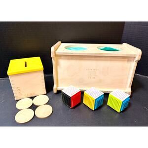 Lovevery Montessori Sensory Box  from Analyst Play Kit & Coin Box from babbler